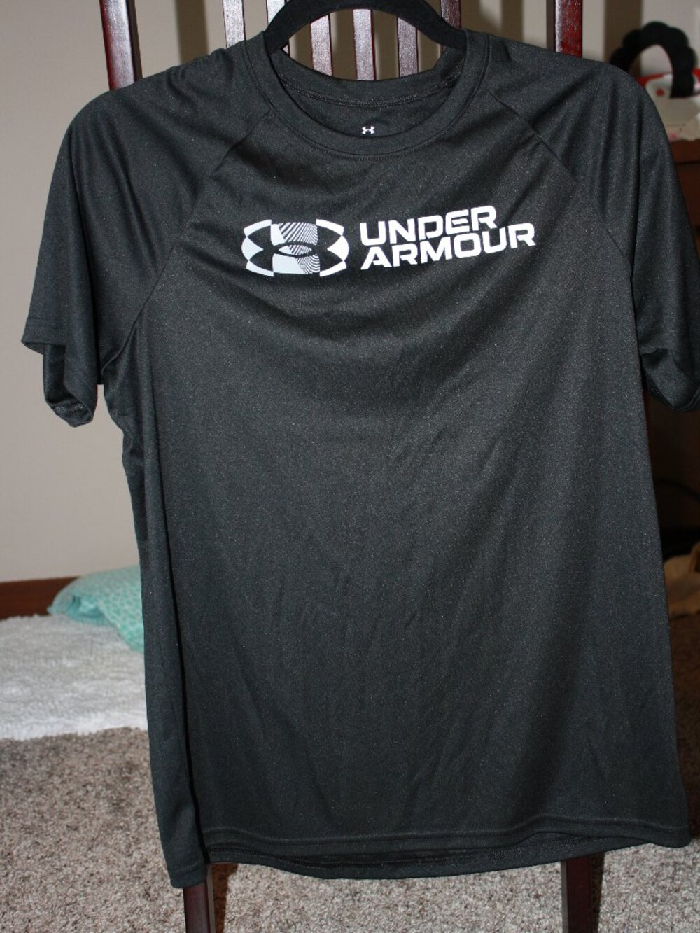 Under Armour, Black Tee, Boys Size YLG NWT
